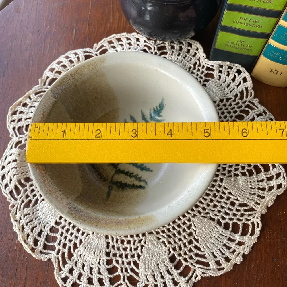 Studio Pottery Fern Dish EUC Signed